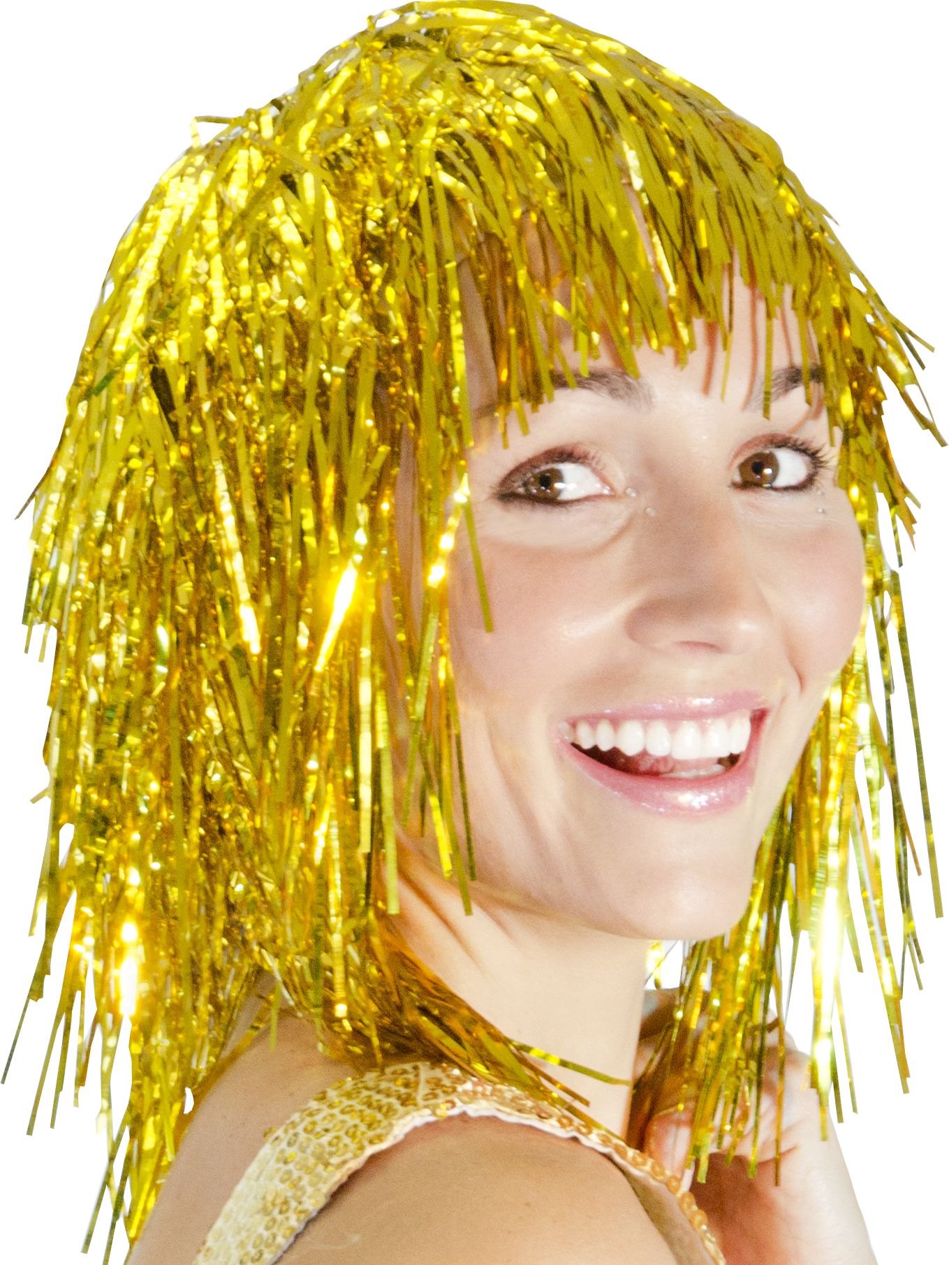 Perruque Disco Metal - Perruques Courtes Femmes Flashy Le Deguisement.com