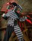 Déguisement clown Arlequin d'Halloween homme noir